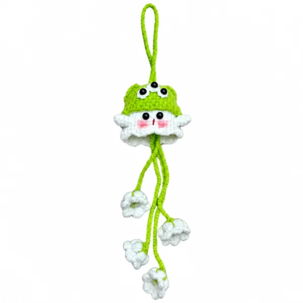 Handmade Crochet Alien Ghost Hanging Charm