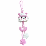 Handmade Crochet Pink Ghost Hanging Charm
