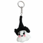 Handmade Crochet Witch Ghost Keychain