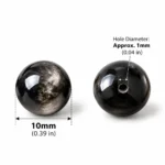 Natural Black Obsidian Round Bead Strand – Approx. 40 PCS