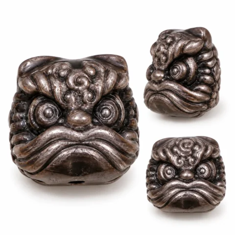 Obsidian Lion Head Beads Details