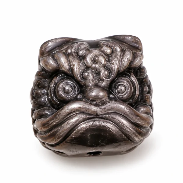 1 PCS Obsidian Lion Head Beads