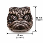 1 PCS Obsidian Lion Head Beads